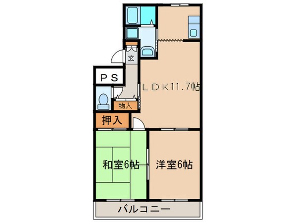 ユ－プラスパ　ダイトクの物件間取画像